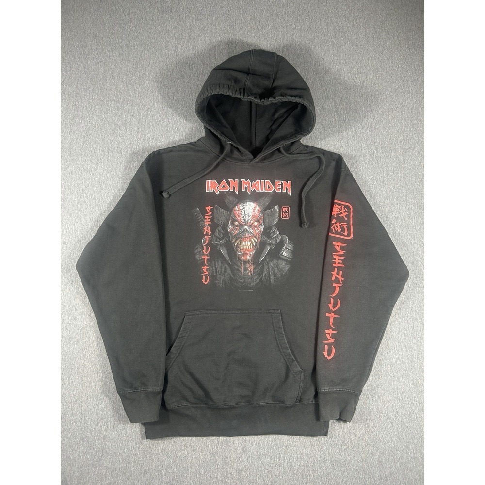 Iron‎ Maiden Senjutsu Samurai Eddie Black Pullover Hoodie Size Med
